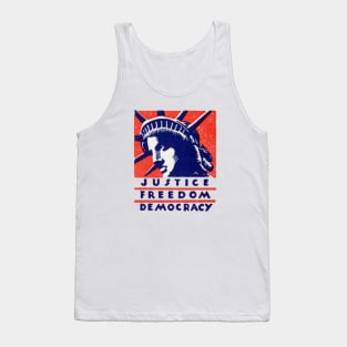 WWII Justice, Freedom, Democracy Tank Top